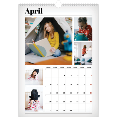 Årskalender A3 — Avisstil [April]