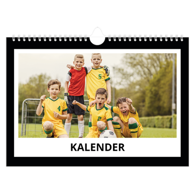 Fotokalender A4 — Sort baggrund [kalender forside]