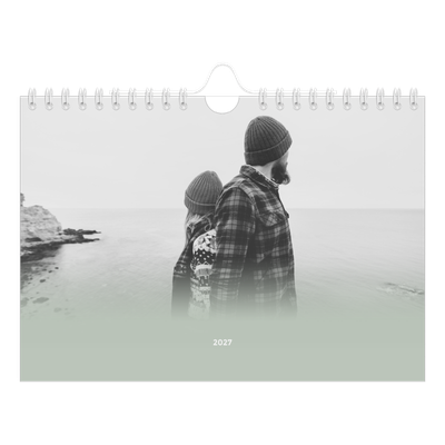 A5 Foto Kalender — Grønn gradering [kalender forside]