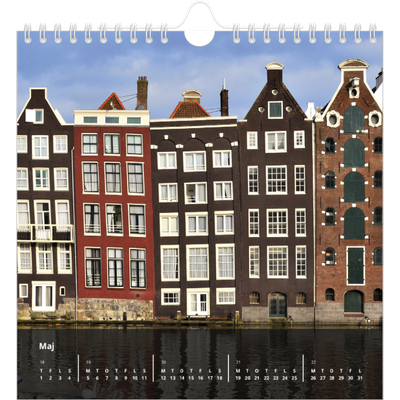 Årskalender kvadratisk — Transparent kalender [kalender forside]