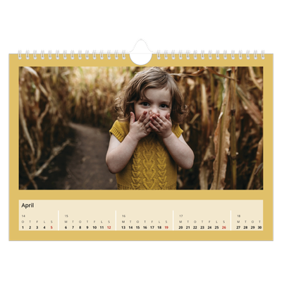 Fotokalender A4 — Jordfarver [April]