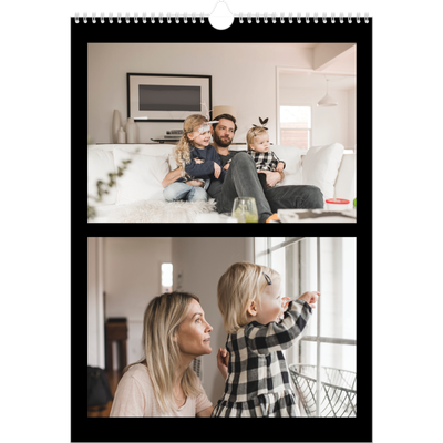 Årskalender A3 — Sort ramme [kalender forside]