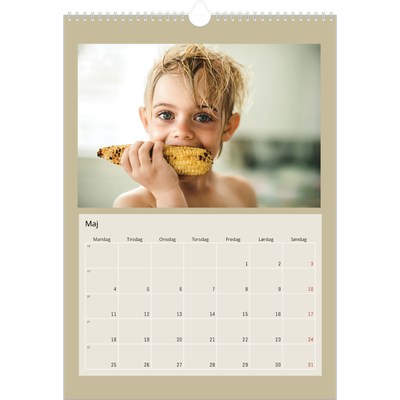 Årskalender A3 — Jordfarver [kalender forside]