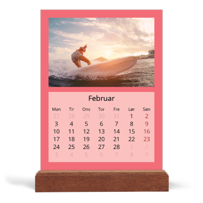Staffeli kalender - stående  — Stilrene farver [Februar]