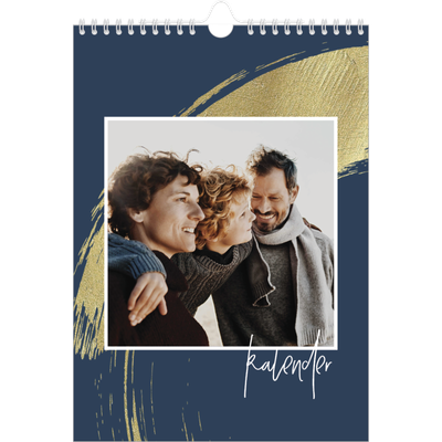 Fotokalender A4 (20 x 30 cm) — Gylne penselstrøk [kalender forside]