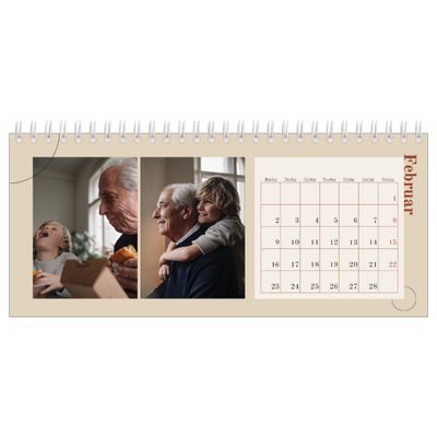 Bordkalendere — Asymmetrisk tekst [Februar]