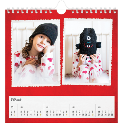 Årskalender kvadratisk — Vintage [Februar]