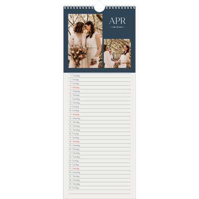 Køkkenkalender  — Skifer & seriffer [April]