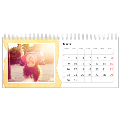 Bordkalendere — Akvarel baggrunde [Marts]