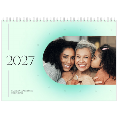 Fotokalender A4 dobbelt (30 x 40 cm) — Astrologi gradient [kalender forside]