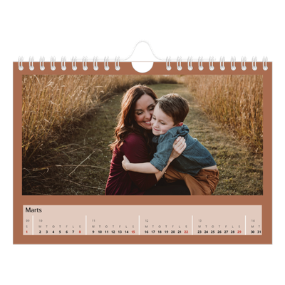 A5 Foto Kalender — Jordfarver [Marts]