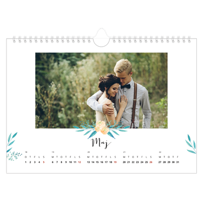 Fotokalender A4 — Blomsterillustrationer [kalender forside]