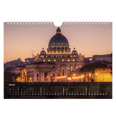 Fotokalender A4 — Transparent kalender [Marts]