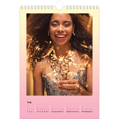 Fotokalender A4 (20 x 30 cm) — Pastelfarver [kalender forside]