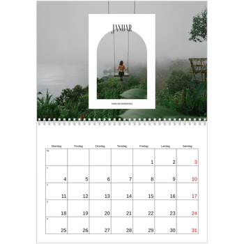 Fotokalender A4 dobbelt — Den åbne bue