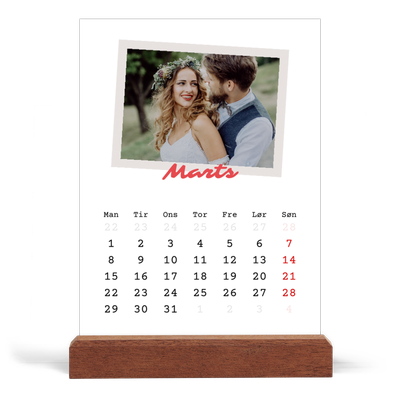 Staffeli kalender - stående  — Signeret tryk [Marts]