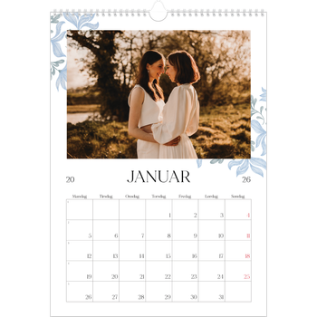 A3 Foto Kalender — Elegant blomstret