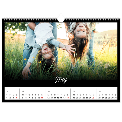 A3 Foto Kalender — Sort minimal [kalender forside]