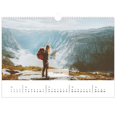 A3 Foto Kalender — Klassisk kalender [Februar]