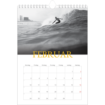 Fotokalender A4 (20 x 30 cm) — Heritage-stil [Februar]