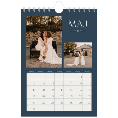 A5 Foto Kalender — Skifer & seriffer [Maj]