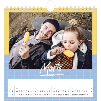 Årskalender kvadratisk — Farverig kalender [Marts]