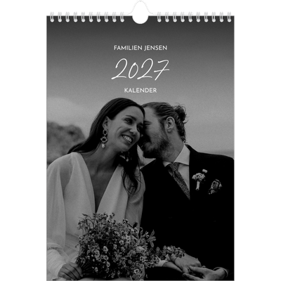 Fotokalender A4 (20 x 30 cm) — Elegant skrift [kalender forside]