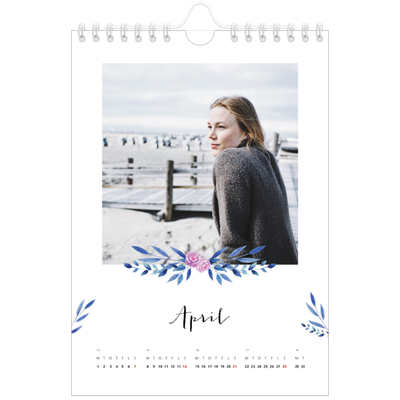 A5 Foto Kalender — Blomsterillustrationer [April]