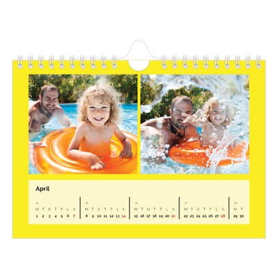 A5 Foto Kalender — Skarpe farver [April]