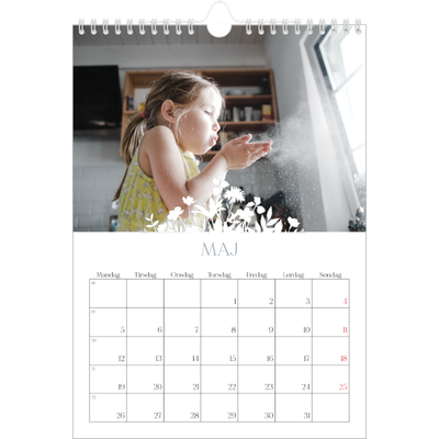 Fotokalender A4 (20 x 30 cm) — Blomstmotiv [kalender forside]