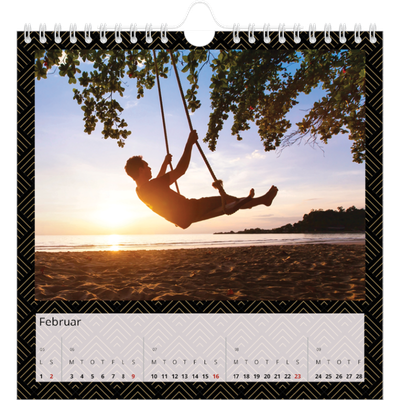 Årskalender kvadratisk — Geometrisk [Februar]