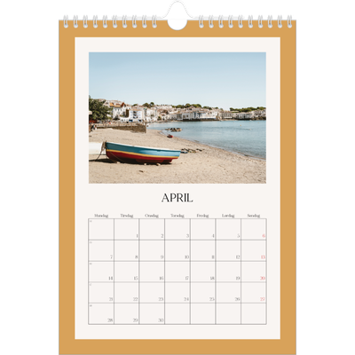 Fotokalender A4 (20 x 30 cm) — Klassiske farver [April]