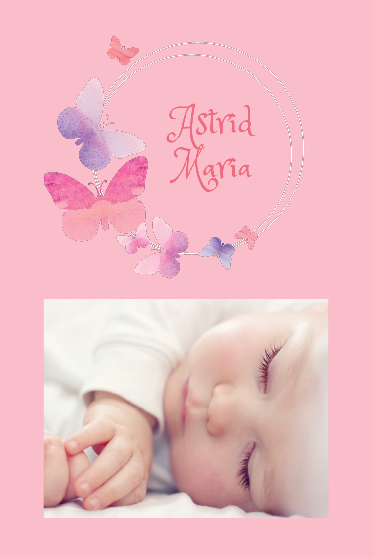 Invitationer — Akvarel sommerfugle