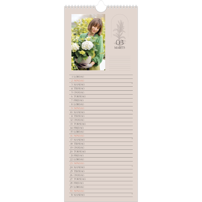 Køkkenkalender  — Enkel botanisk [Marts]
