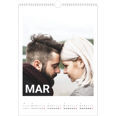 Årskalender A3 — Stor måned [Marts]