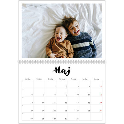 Fotokalender A4 dobbelt (30 x 40 cm) — Håndskrevet [kalender forside]