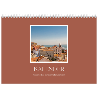 Fotokalender A4 dobbelt (30 x 40 cm) — Klassiske farver [kalender forside]