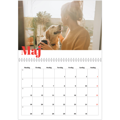 Fotokalender A4 dobbelt (30 x 40 cm) — Et fantastisk år [kalender forside]