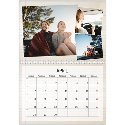 Fotokalender A4 dobbelt (30 x 40 cm) — Parts unknown [April]