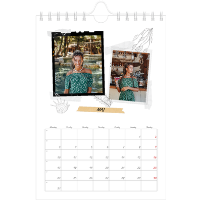 A5 Foto Kalender — Scrapbook stil [Maj]