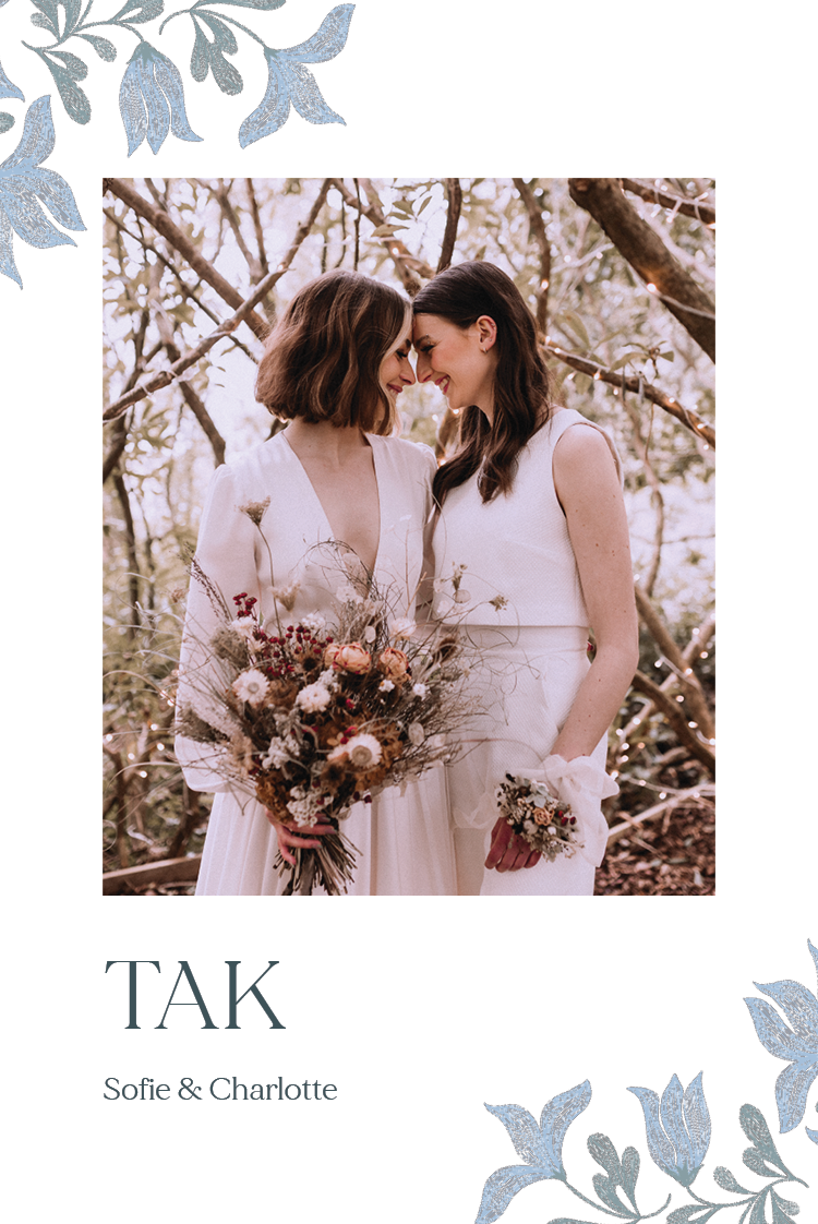 Takkekort — Elegant blomstret