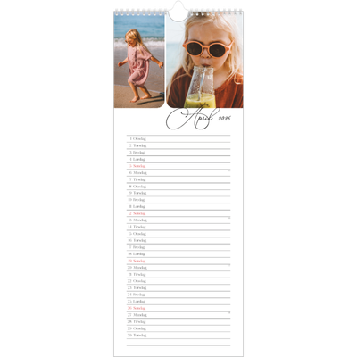 Køkkenkalender  — Øjebliksbilleder og skrift [April]