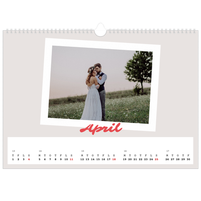 A3 Foto Kalender — Signeret tryk [April]
