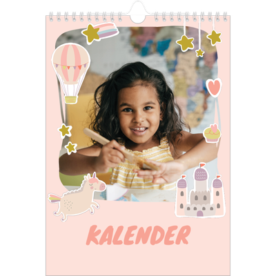 Fotokalender A4 (20 x 30 cm) — Regnbue enhjørning [kalender forside]