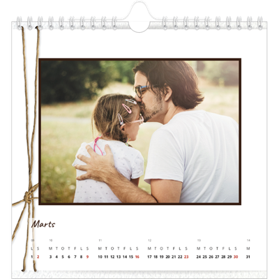 Årskalender kvadratisk — Blomstret indpakning [Marts]