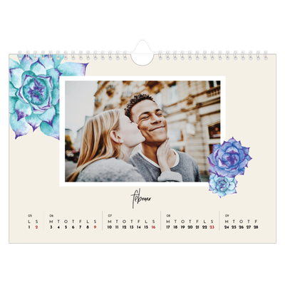 Fotokalender A4 — Malte blomster [Februar]