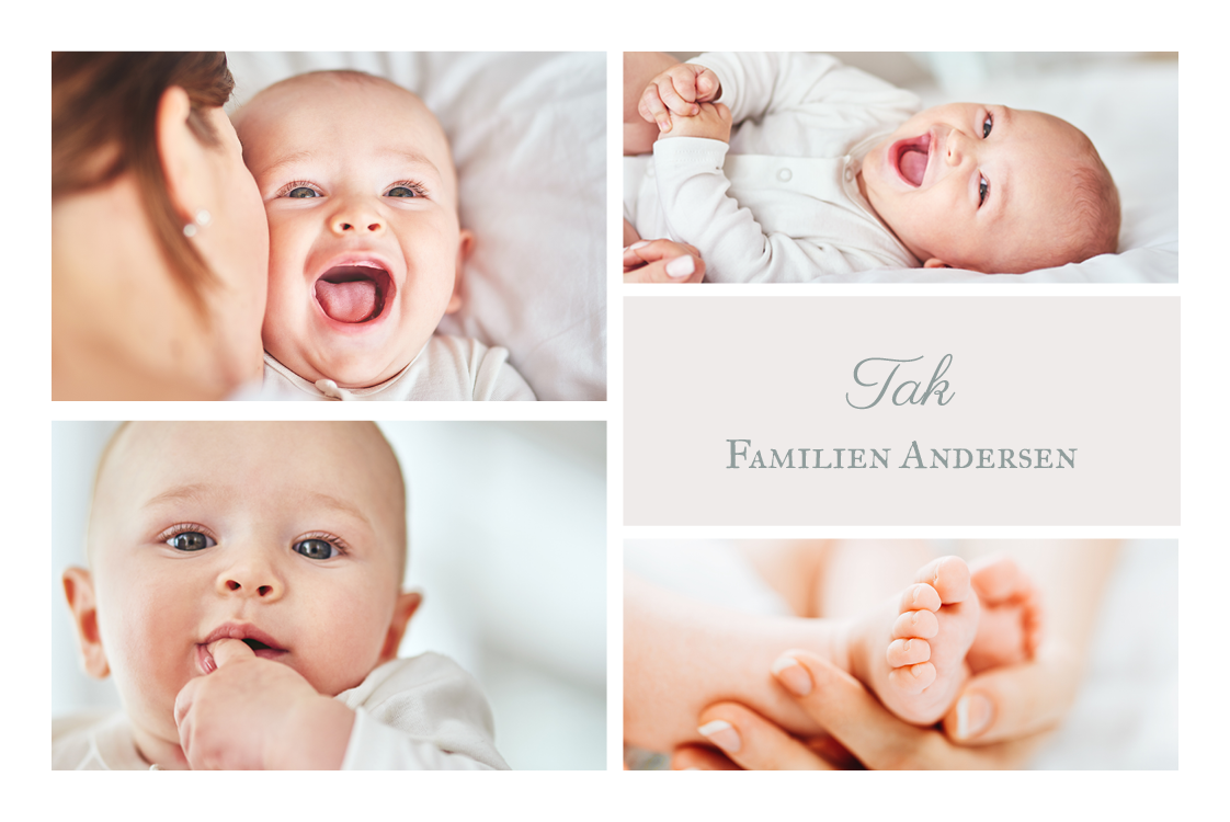 Takkekort — Babyansigter