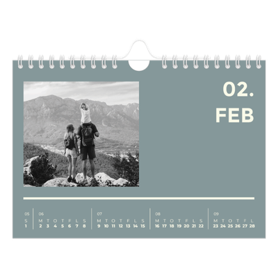 A5 Foto Kalender — Moderne og dristig [Februar]
