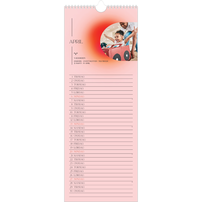 Køkkenkalender  — Astrologi gradient [April]
