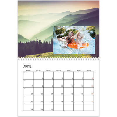 Fotokalender A4 dobbelt (30 x 40 cm) — Tilbage til naturen [April]